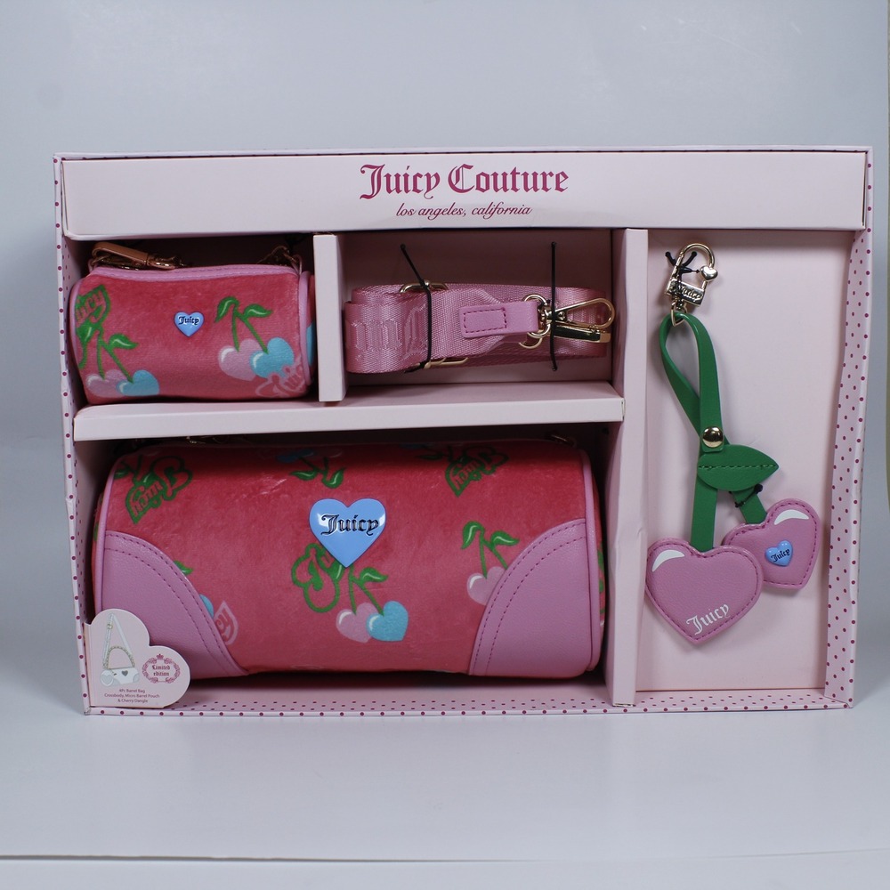 Juicy Couture Heritage Cherry Barrel Bag Gift Set - Brand New in‎ Box!